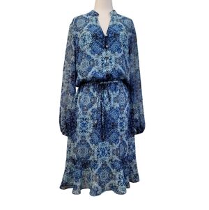 Joseph Ribkoff  snake print long sleeve midi dress